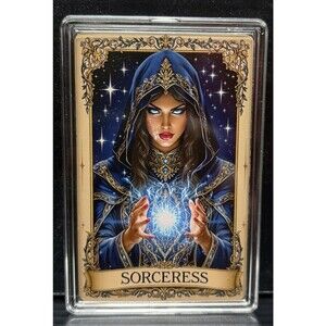 Torocard Sorceress Colorized 1 Oz Copper Card Limited